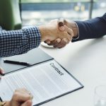 Two men shaking hands