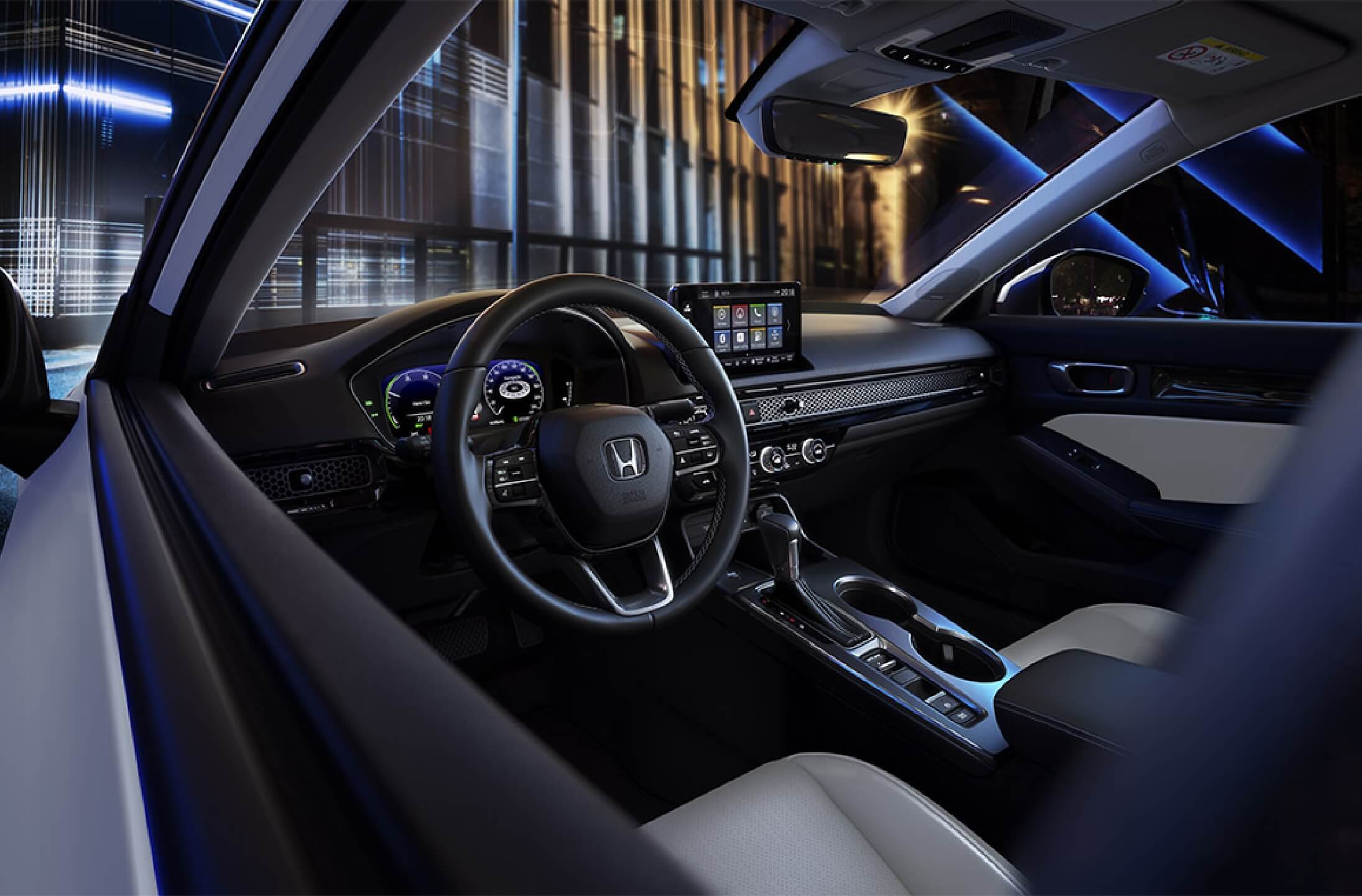 Consórcio Honda Civic 2025 interior noturno