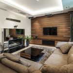 Sala de estar moderna de imóvel de alto padrão adquirido com consórcio imobiliário
