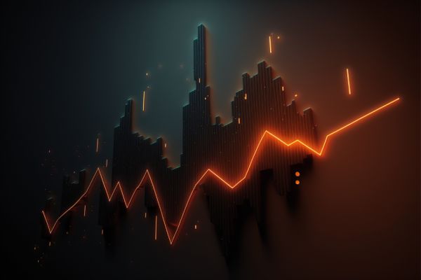 Gráfico de acompanhamento de investimento representando o planejamento patrimonial com consórcio imobiliário