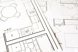 Planta baixa de imóvel usada no orçamento e no cronograma de uma obra financiada por carta de crédito