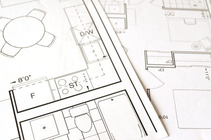 Planta baixa de imóvel usada no orçamento e no cronograma de uma obra financiada por carta de crédito