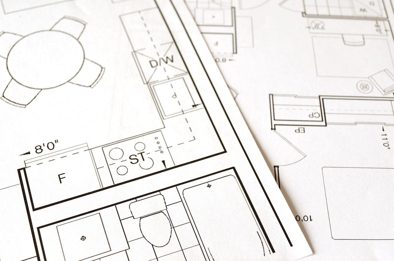 Planta de imóvel usada para planejar a quitação de financiamento com consórcio imobiliário